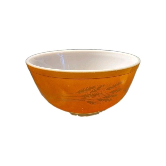 Vintage Pyrex Autumn Harvest Wheat Mixing Bowl #403 - 2.5 qt. Burnt Orange Color - Picture 10 of 10
